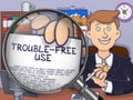 Trouble-Free Use through Magnifier. Doodle Design. Royalty Free Stock Photo