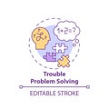 Trouble problem solving concept icon