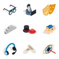 Trouble with work icons set, isometric style