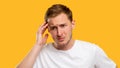 Troubled man portrait frustration anxiety worried Royalty Free Stock Photo