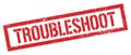 TROUBLESHOOT red grungy rectangle stamp Royalty Free Stock Photo