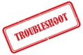 troubleshoot stamp on white background Royalty Free Stock Photo