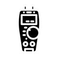 troubleshooting devices electronics glyph icon vector illustration