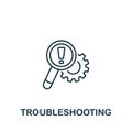 Troubleshooting icon from customer service collection. Simple line element Troubleshooting symbol for templates, web design and