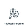 Troubleshooting icon from customer service collection. Simple line element Troubleshooting symbol for templates, web design and Royalty Free Stock Photo