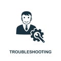 Troubleshooting icon symbol. Creative sign from icons collection. Filled flat Troubleshooting icon for computer and mobile