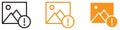 Troubleshooting Image Error Icon for Technology and IT Graphics Essential for Representing Image Load Errors and Technical Issues Royalty Free Stock Photo