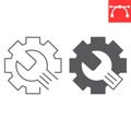 Troubleshooting line and glyph icon