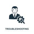 Troubleshooting vector icon symbol. Creative sign from icons collection. Filled flat Troubleshooting icon for computer and mobile Royalty Free Stock Photo