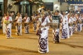 A troupe of female musicians perform during the Kataragama Festival in Sri Lanka.