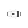 Trouser belt outline icon