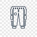 Trouser of a football player concept vector linear icon isolated