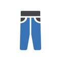 Trouser vector glyph color icon