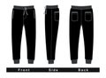 Trousers pants men black vector image Royalty Free Stock Photo