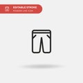 Trousers Simple vector icon. Illustration symbol design template for web mobile UI element. Perfect color modern pictogram on Royalty Free Stock Photo