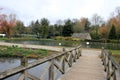 Trout farm in a rural english tourist village Royalty Free Stock Photo