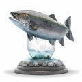 Trout Fishing Trophy. Generative AI Royalty Free Stock Photo