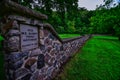 Trout hatchery wall at backbone state park in Iowa