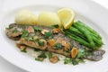 Trout meuniere amandine