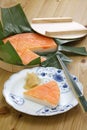 Trout pressed sushi `masu no sushi`, one of variety of Japanese sushi