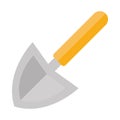 Trowel agriculture work equipment farm cartoon flat icon style