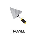 Trowel flat icon. Royalty Free Stock Photo