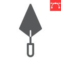 Trowel glyph icon