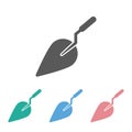 Trowel icon, spatula, tool, build, wall