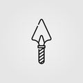 Trowel icon. Construction, building tool symbol Royalty Free Stock Photo