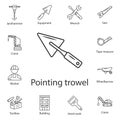 Trowel icon. Simple element illustration. Trowel symbol design from Construction collection set. Can be used for web and mobile Royalty Free Stock Photo