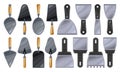 Trowel isolated cartoon set icon. Vector illustration spatula on white background. Vector cartoon set icon trowel. Royalty Free Stock Photo