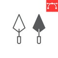 Trowel line and glyph icon