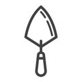 Trowel line icon, build and repair, bricklayer Royalty Free Stock Photo