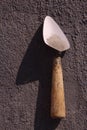 A trowel is a mandatory tool used by builders to level cement Royalty Free Stock Photo