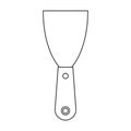 Trowel for masonry vector outline icon. Vector illustration tool for masonry on white background. Isolated outline Royalty Free Stock Photo
