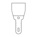 Trowel for masonry vector outline icon. Vector illustration tool for masonry on white background. Isolated outline Royalty Free Stock Photo