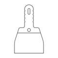 Trowel for masonry vector outline icon. Vector illustration tool for masonry on white background. Isolated outline Royalty Free Stock Photo