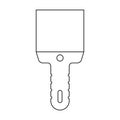 Trowel for masonry vector outline icon. Vector illustration tool for masonry on white background. Isolated outline Royalty Free Stock Photo