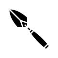 trowel tool repair glyph icon vector illustration Royalty Free Stock Photo