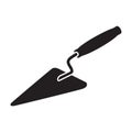 Trowel vector icon.Black vector icon isolated on white background trowel. Royalty Free Stock Photo