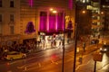 Troxy theater at night in london which shows the musicals