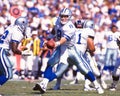 Troy Aikman handing off to Emmitt Smith Royalty Free Stock Photo