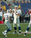 Troy Aikman passes to Emmitt Smith
