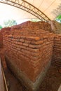 Troy Ancient City walls with modern reconstructed mudbricks.