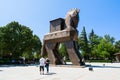 TROY, CANAKKALE, TURKEY - AUGUST 25, 2017: Wooden Trojan Horse in the Ancient City of Troy, Turkey Royalty Free Stock Photo