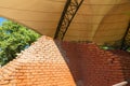 Troy II walls with modern reconstructed mudbricks.