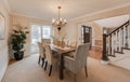 Troy, Michigan - USA - January 8-2021: Dining room has been staged in a new home for sale