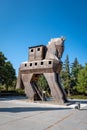 Trojan Horse replica at Troy archeological site in Canakkale, Turkey