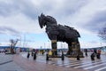 Troy wooden horse, Trojan Statue at Canakkale