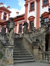 Troya castle,staircase,Prague Royalty Free Stock Photo
